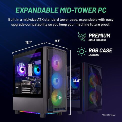 Skytech Chronos Gaming PC Desktop – Intel Core i7 12700F 2.1 GHz, NVIDIA RTX 4070 Ti, 1TB NVME SSD, 16GB DDR4 RAM 3200, 750W Gold PSU, 240mm AIO, 11AC Wi-Fi, Windows 11 Home 64-bit in Kuwait