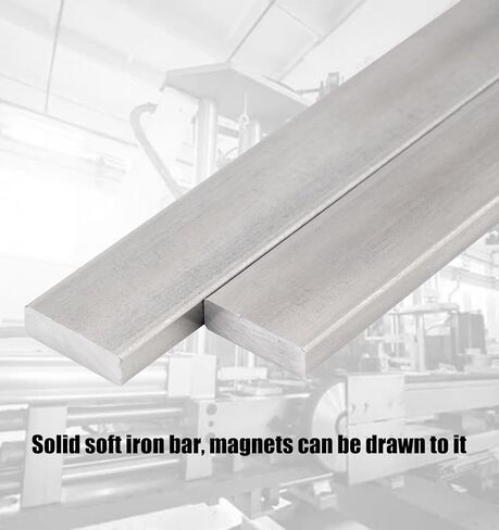 JECROISTOI Soft Iron Bar - 4" x 0.79" x 0.24", 2 PCS Soft Iron Rectangular Bar, Ideal Core for Making Electromagnets in Saudi Arabia