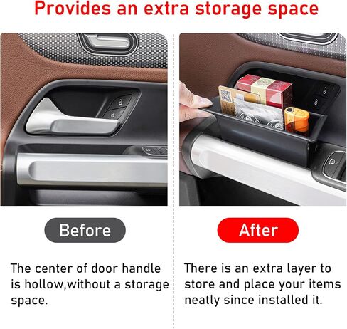 TTCR-II Door Organizer Tray Compatible with Mercedes Benz GLB X247 and EQB X243, 2 Pcs Door Handle Pocket Storage Box Insert for 2020-2024 GLB 200 GLB 250 and 2022-2024 EQB 250 EQB 300 in Saudi Arabia
