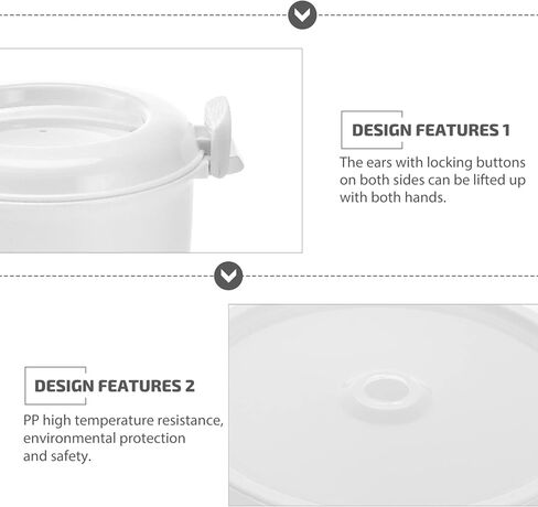جهاز طهي الأرز البلاستيكي من UPKOCH، وعاء طهي صغير غير لاصق، جهاز طهي بالبخار للخضروات، جهاز صنع الأرز، جهاز طهي الأرز بالميكروويف، جهاز طهي المعكرونة، جهاز بخار الخضروات الصغير، جهاز بخار البيض، سفر كبير in Kuwait