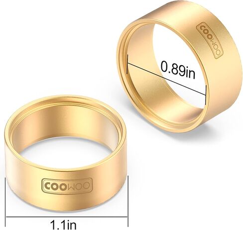 COOWOO Brass RC Wheel Rings, Internal Clamp Beadlock Rings Upgrade Parts for 1/24 SCX24 or 1/18 TRX-4M RC Crawler Cars with 1.0" Wheels, Set of 4, Golden in Kuwait