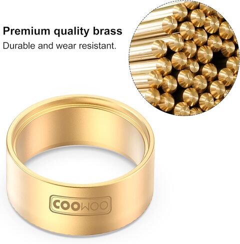 COOWOO Brass RC Wheel Rings, Internal Clamp Beadlock Rings Upgrade Parts for 1/24 SCX24 or 1/18 TRX-4M RC Crawler Cars with 1.0" Wheels, Set of 4, Golden in Kuwait