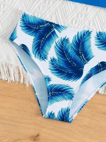 OYOANGLE Girls' 2 Piece Print Swimsuit Sleeveless Bikini Set Summer Swimwear Bathing Suit in Saudi Arabia