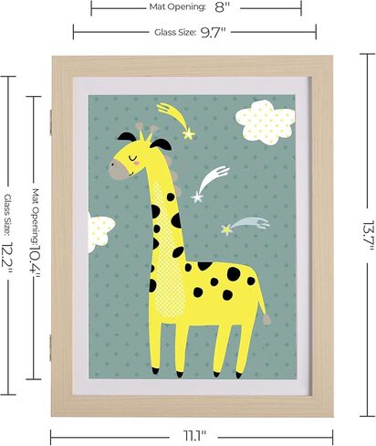 SANGMUCEN 4 إطارات فنية للأطفال مقاس 10 × 12.5 بوصة، فتحة أمامية مقاس 8.5 × 11 بوصة إطار وتخزين يحمل 150، إطارات عمل فنية للأطفال قابلة للتغيير للأعمال الفنية للأطفال، والمشروعات الفنية للأطفال، وديكور الحائط، طبيعي ZXK007N in Kuwait