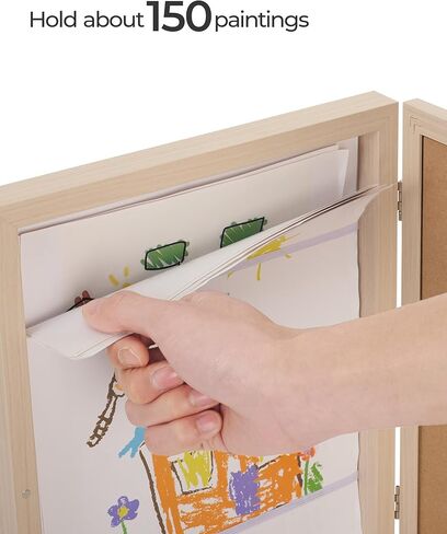 SANGMUCEN 4 إطارات فنية للأطفال مقاس 10 × 12.5 بوصة، فتحة أمامية مقاس 8.5 × 11 بوصة إطار وتخزين يحمل 150، إطارات عمل فنية للأطفال قابلة للتغيير للأعمال الفنية للأطفال، والمشروعات الفنية للأطفال، وديكور الحائط، طبيعي ZXK007N in Kuwait