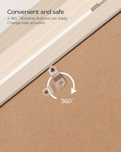 SANGMUCEN 4 إطارات فنية للأطفال مقاس 10 × 12.5 بوصة، فتحة أمامية مقاس 8.5 × 11 بوصة إطار وتخزين يحمل 150، إطارات عمل فنية للأطفال قابلة للتغيير للأعمال الفنية للأطفال، والمشروعات الفنية للأطفال، وديكور الحائط، طبيعي ZXK007N in Kuwait