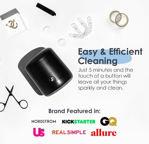 Soaq Ultrasonic Cleaner for Jewelry, Rings, Retainers, Aligners, Dental Appliances and More! (Slate Grey) in Saudi Arabia