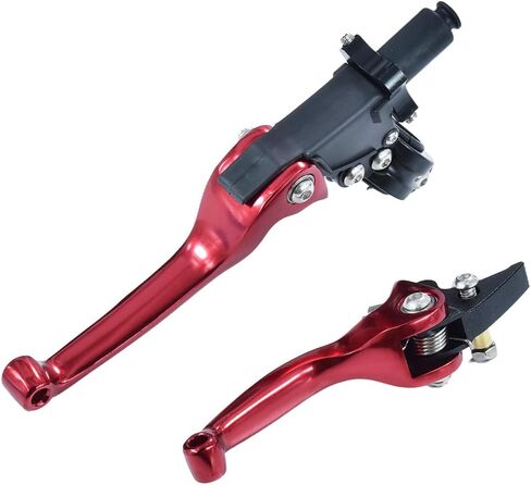 KZLM دراجة نارية دواسة فرامل رافعة 7/8 22 مم عتلات ألومنيوم قابلة للطي متوافقة مع CRF50 KLX SSR TTR 110 125 150 250cc الترابية دراجة الطرق غير الممهدة الأحمر in Kuwait