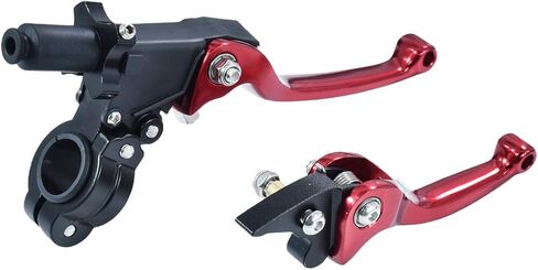 KZLM دراجة نارية دواسة فرامل رافعة 7/8 22 مم عتلات ألومنيوم قابلة للطي متوافقة مع CRF50 KLX SSR TTR 110 125 150 250cc الترابية دراجة الطرق غير الممهدة الأحمر in Kuwait