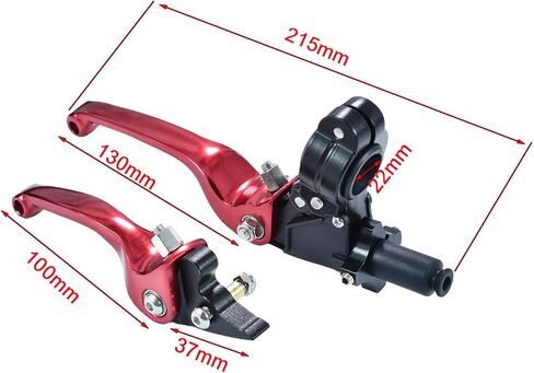 KZLM دراجة نارية دواسة فرامل رافعة 7/8 22 مم عتلات ألومنيوم قابلة للطي متوافقة مع CRF50 KLX SSR TTR 110 125 150 250cc الترابية دراجة الطرق غير الممهدة الأحمر in Kuwait