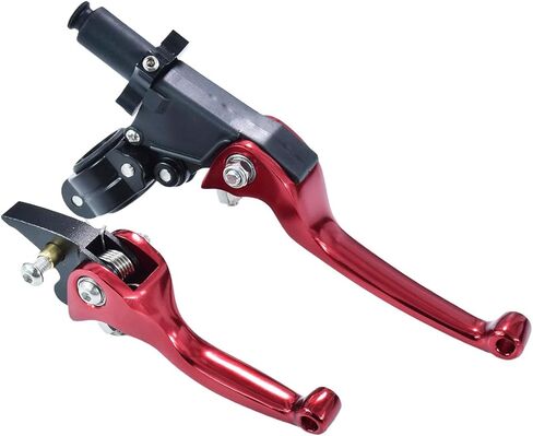 KZLM دراجة نارية دواسة فرامل رافعة 7/8 22 مم عتلات ألومنيوم قابلة للطي متوافقة مع CRF50 KLX SSR TTR 110 125 150 250cc الترابية دراجة الطرق غير الممهدة الأحمر in Kuwait