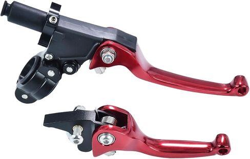 KZLM دراجة نارية دواسة فرامل رافعة 7/8 22 مم عتلات ألومنيوم قابلة للطي متوافقة مع CRF50 KLX SSR TTR 110 125 150 250cc الترابية دراجة الطرق غير الممهدة الأحمر in Kuwait