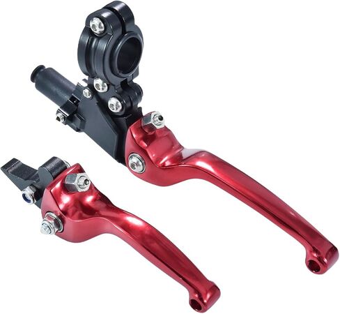 KZLM دراجة نارية دواسة فرامل رافعة 7/8 22 مم عتلات ألومنيوم قابلة للطي متوافقة مع CRF50 KLX SSR TTR 110 125 150 250cc الترابية دراجة الطرق غير الممهدة الأحمر in Kuwait