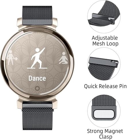 Mesh Metal Watch Bands for Garmin Lily 2 Band. Stainless Steel Band Compatible with Garmin Lily 2 Only for Women in Saudi Arabia