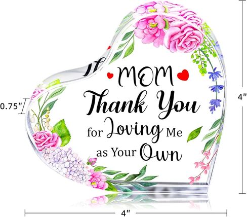 هدايا الأم الإضافية من WaaHome من ابن الابنة، هدايا عيد الأم لزوجها، شكرًا لك تذكار أمي ووزن الورق، هدايا عيد ميلاد الأم وعيد الحب للأم الإضافية لأم زوجة الأب في القانون in Kuwait