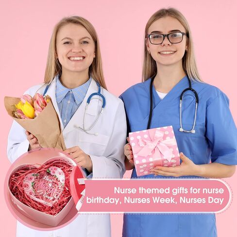 Pinkunn Nurse Appreciation Gift for Women Best Nurse Ever Keepsake and Paperweight Nurse Gift for Nurses Nursing Student Practitioner Graduation Nurses Day Nurse Table Centerpiece (Pink Rose) in Saudi Arabia