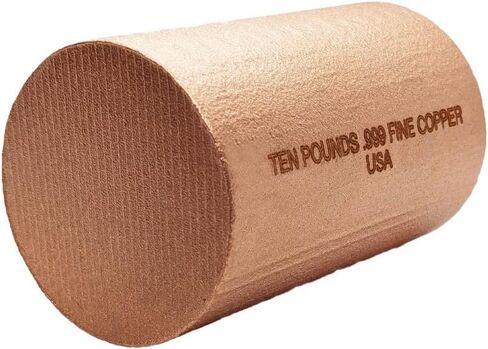 10 Pound lb (160 oz) Cast Copper Bar Cylinder Paperweight Copperhead Bullion Design .999 Fine Bullion Ingot (Element Design) in Saudi Arabia