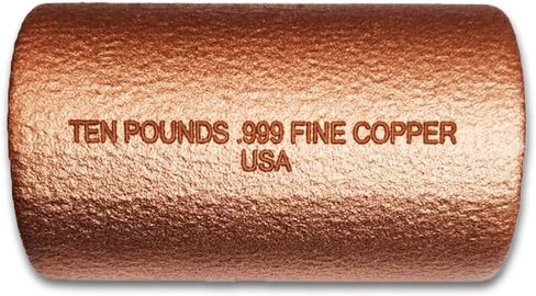 10 Pound lb (160 oz) Cast Copper Bar Cylinder Paperweight Copperhead Bullion Design .999 Fine Bullion Ingot (Element Design) in Saudi Arabia