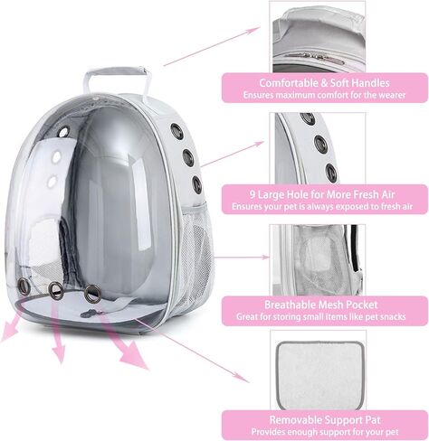 CUTENNIOU Small Pet Carrier Backpack Rabbit Carrier with Harness Vest Stretchy Elastic Leash Large Breathable Pet Carrier Airline Approved for Bunny Guinea Pig Ferret Hedgehog Kitten Travel Walking in Saudi Arabia