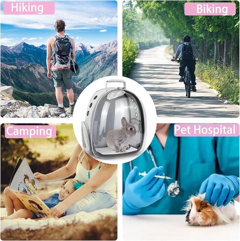 CUTENNIOU Small Pet Carrier Backpack Rabbit Carrier with Harness Vest Stretchy Elastic Leash Large Breathable Pet Carrier Airline Approved for Bunny Guinea Pig Ferret Hedgehog Kitten Travel Walking in Saudi Arabia