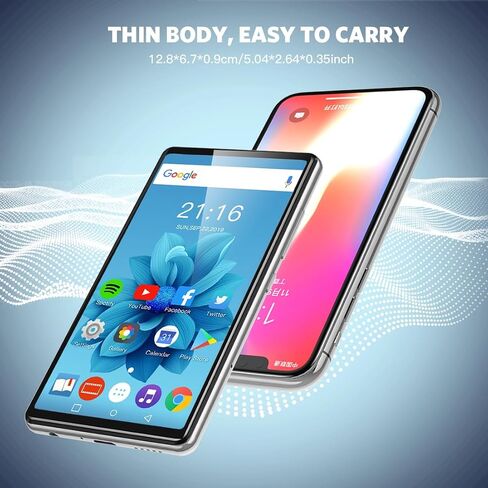 مشغل MP3 AGPTEK مقاس 5 بوصة مع بلوتوث وواي فاي، شاشة لمس كاملة 16 جيجابايت مشغل MP4 مع سبوتيفي، تطبيقات مع مكبر صوت، راديو FM، سعة تصل إلى 128 جيجابايت in Kuwait