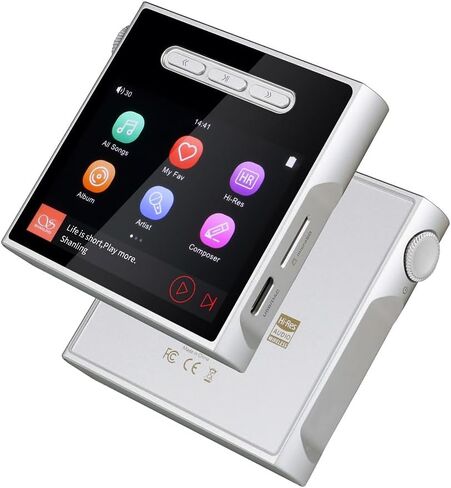 مشغل MP3 HiFi من SHANLING M1s، مشغل صوت رقمي ES903802M، مشغل MP3 بلوتوث محمول بدون فقدان مع شاشة لمس كاملة لعشاق الصوت (أسود) in Kuwait