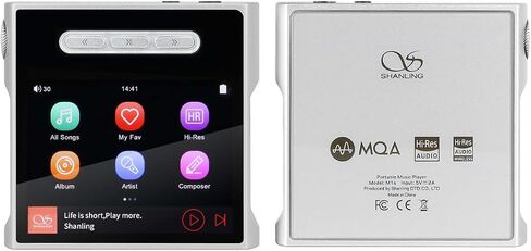 مشغل MP3 HiFi من SHANLING M1s، مشغل صوت رقمي ES903802M، مشغل MP3 بلوتوث محمول بدون فقدان مع شاشة لمس كاملة لعشاق الصوت (أسود) in Kuwait