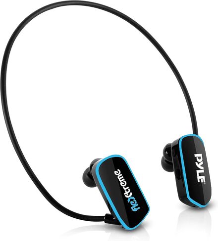 مشغل MP3 مقاوم للماء من Pyle - V2 Flextreme Sports يمكن ارتداؤها، مشغل موسيقى 8 جيجا بايت تحت الماء للسباحة والركض وصالة الألعاب الرياضية، سماعات رأس مرنة قابلة لإعادة الشحن، اتصال USB9 -PSWP14BK in Saudi Arabia
