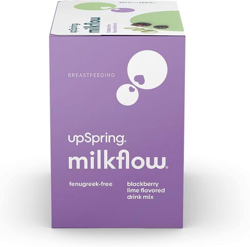 مزيج مشروب مكمل للرضاعة الطبيعية من UpSpring Milkflow مع المورينغا والشوك المبارك، بدون حلبة | بلاك بيري نكهة الليمون | مكمل للرضاعة لتعزيز إمدادات حليب الثدي الصحي | 2 حزمة in Kuwait