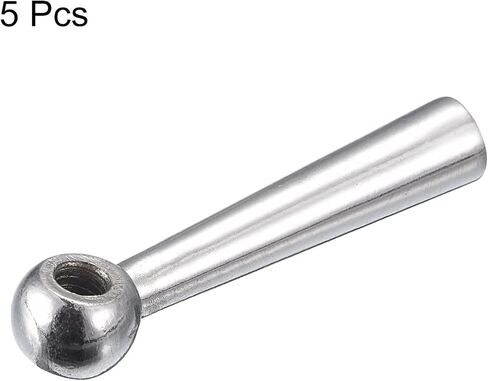 مقبض طاولة كروية لآلة الطحن من uxcell، 5 قطع M8 ملولبة 65 مم/2.56 بوصة طول مقبض طاولة كرنك كروي قطع غيار مقبض دوار لملحقات الصناعة in Kuwait