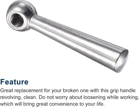 مقبض طاولة كروية لآلة الطحن من uxcell، 5 قطع M8 ملولبة 65 مم/2.56 بوصة طول مقبض طاولة كرنك كروي قطع غيار مقبض دوار لملحقات الصناعة in Kuwait