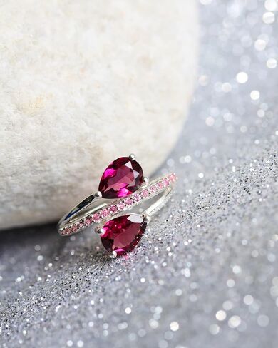 YoTreasure Moonstone London Blue Topaz Rhodolite Garnet TourmalineTurquoise Swiss Blue Topaz 925 Sterling Silver Engagement Ring Jewelry in Saudi Arabia