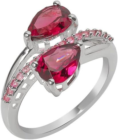 YoTreasure Moonstone London Blue Topaz Rhodolite Garnet TourmalineTurquoise Swiss Blue Topaz 925 Sterling Silver Engagement Ring Jewelry in Saudi Arabia