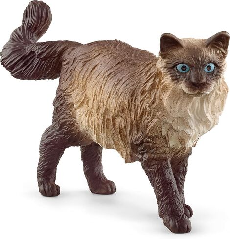 Schleich Farm World, Realistic Cat Animal Toys for Kids, American Shorthair Cat Toy, Brown and White, Ages 3+ in Saudi Arabia