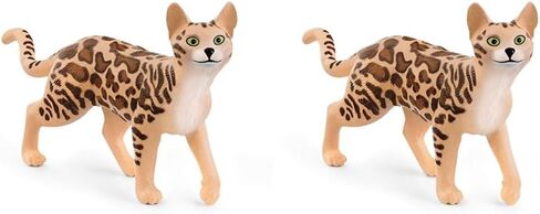 Schleich Farm World, Realistic Cat Animal Toys for Kids, American Shorthair Cat Toy, Brown and White, Ages 3+ in Saudi Arabia