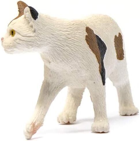Schleich Farm World, Realistic Cat Animal Toys for Kids, American Shorthair Cat Toy, Brown and White, Ages 3+ in Saudi Arabia