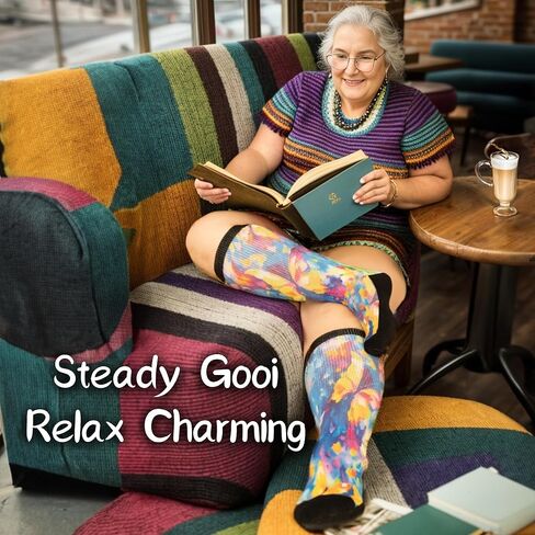 جوارب Gooi واسعة جدًا لمرضى السكري للأقدام المتورمة، جوارب ملونة لمرضى السكري للنساء مقاس كبير 13-15 10-13 9-13، تدفئة الساق واسعة، حرارية، كبيرة وطويلة، ناعمة قابلة للتمدد، وذمة السمنة، الاعتلال العصبي in Kuwait