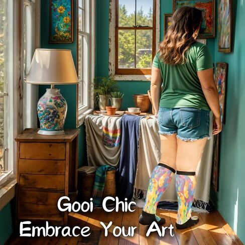 جوارب Gooi واسعة جدًا لمرضى السكري للأقدام المتورمة، جوارب ملونة لمرضى السكري للنساء مقاس كبير 13-15 10-13 9-13، تدفئة الساق واسعة، حرارية، كبيرة وطويلة، ناعمة قابلة للتمدد، وذمة السمنة، الاعتلال العصبي in Kuwait