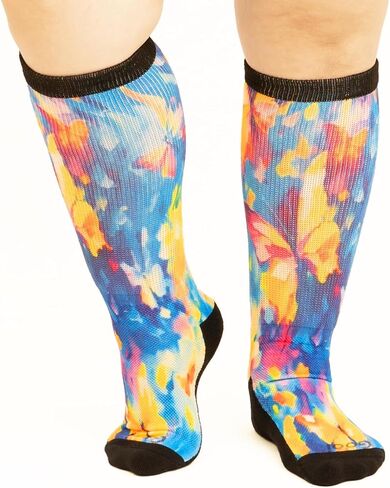 جوارب Gooi واسعة جدًا لمرضى السكري للأقدام المتورمة، جوارب ملونة لمرضى السكري للنساء مقاس كبير 13-15 10-13 9-13، تدفئة الساق واسعة، حرارية، كبيرة وطويلة، ناعمة قابلة للتمدد، وذمة السمنة، الاعتلال العصبي in Kuwait