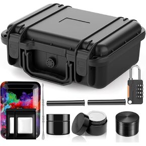 Smell Proof Box - Lock Box with Odor Proof Lid, Discreet, Child & Robust, Multi-use for Home, Travel, Camping (Multicolor) in Saudi Arabia