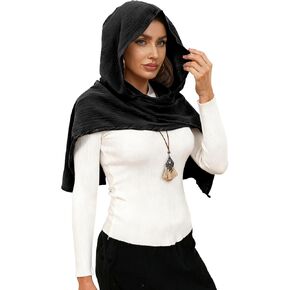 وشاح الرأس بغطاء للرأس من العصور الوسطى، 3 في 1، عباءة Steampunk، للنساء والرجال، مزيج من القطن والكتان، قلنسوة قوطية in Kuwait
