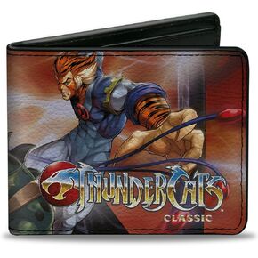 محفظة ThunderCats، ثنائية الطي، Thundercats Slithe Cheetara Tygra Battle Scene، جلد نباتي in Kuwait