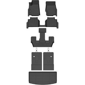 All Weather Floor Mats & Cargo Liner for Honda Pilot 2009-2015 Custom Fit Full Set Accessories - Black in Kuwait