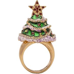 Ritzy Couture Women's Christmas Theme Ring (Goldtone) in Saudi Arabia
