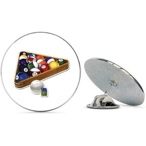 البلياردو بركة معدنية 0.75 "طية صدر السترة قبعة دبوس التعادل تك Pinback in Kuwait