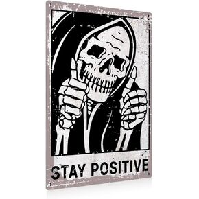 Aluminium plate 766 Skull Decor Gothic Skull Sign Gothic Home Decor Skeleton Sign The Loves Aluminium Plate Signs Plaques Retro Halloween Signs for Bedroom Living Room Gifts for Friend in Saudi Arabia