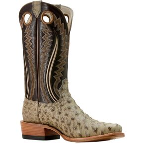 حذاء ARIAT الرجالي Futurity Outlaw Exotic Ostrich Western Boot بمقدمة مربعة رمادي فاتح 7.5 D(M) US in Saudi Arabia