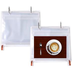 2 Sets Desktop Small Photo Album,Flip Mini Photo Book Stand Acrylic Picture Frame 34 Pages Holds 68 Pictures,Plastic Picture Album Binder, Refillable sleeves (Clear, 4x6) in Saudi Arabia