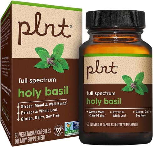 Holy Basil a" Full Spectrum a" Supports Stress, Mood, & Wellbeing (60 Vegetarian Capsules) in Kuwait