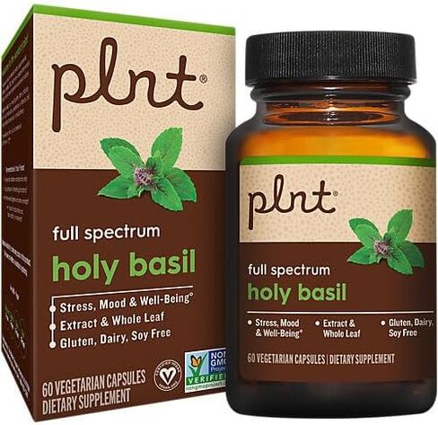 Holy Basil a" Full Spectrum a" Supports Stress, Mood, & Wellbeing (60 Vegetarian Capsules) in Kuwait